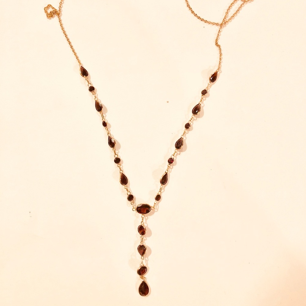 Garnet Gold Neckless - Picture 2 of 4